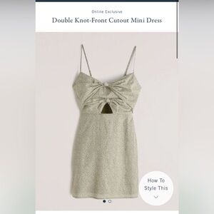 Abercrombie Green Double Knot-Front Cutout Mini